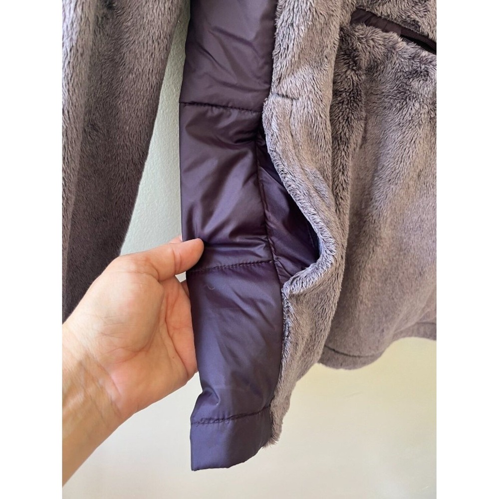 The North Face Sz L Purple Osito Hybrid Fleece Jacket Zip Pullover Pockets - Picture 5 of 13